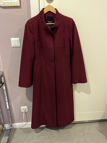 38 Beden bordo Renk Kaşe kaban