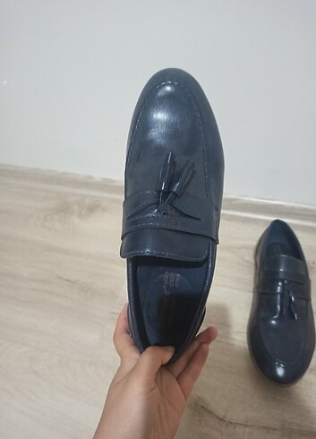 Lacivert erkek klasik düğün ayakkabısı 
