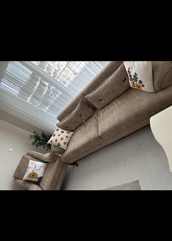 5 adet kırlent Renkli Nakışlı Beyaz Dekoratif Yastık - Görsel 3