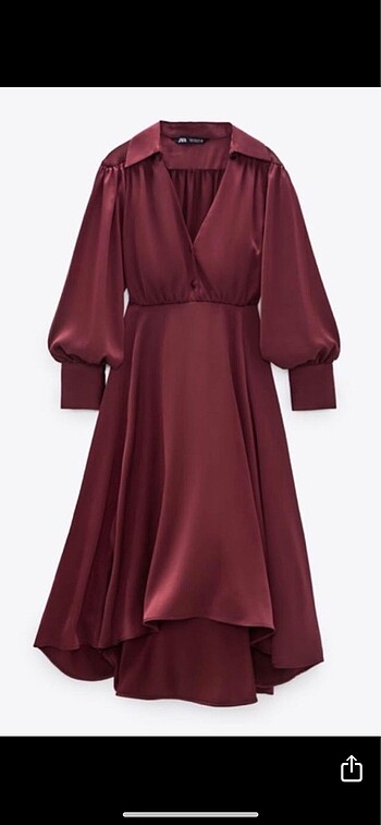 Zara saten elbise