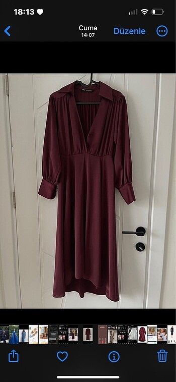 Zara Zara saten elbise