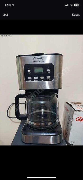 ARZUM ZAMAN AYARLI FİLTRE KAHVE MAKİNESİ