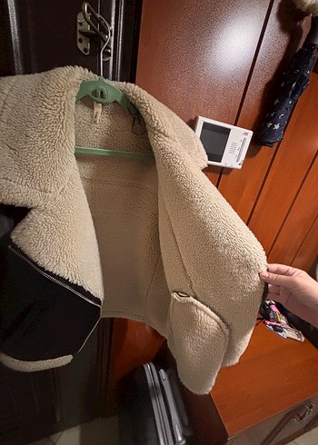 Kürklü Kadın Biker Mont - Görsel 4