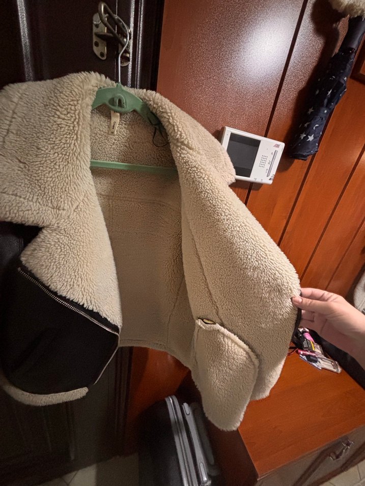 Kürklü Kadın Biker Mont - Görsel 4