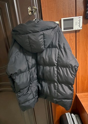 Siyah Midi Kadın Kışlık Mont Fermuarlı - Görsel 4