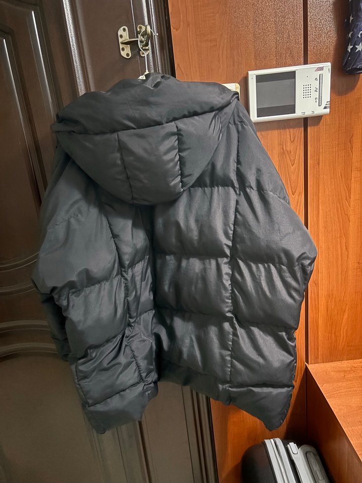 Siyah Midi Kadın Kışlık Mont Fermuarlı - Görsel 4