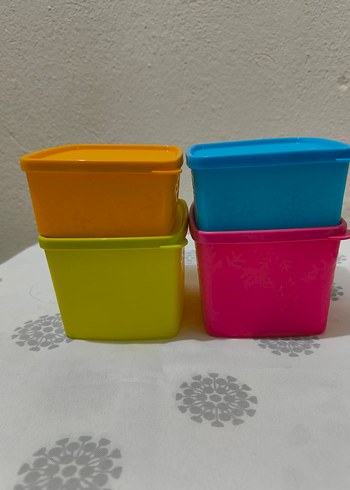 Renkli Plastik Saklama Kapları 4'lü Set