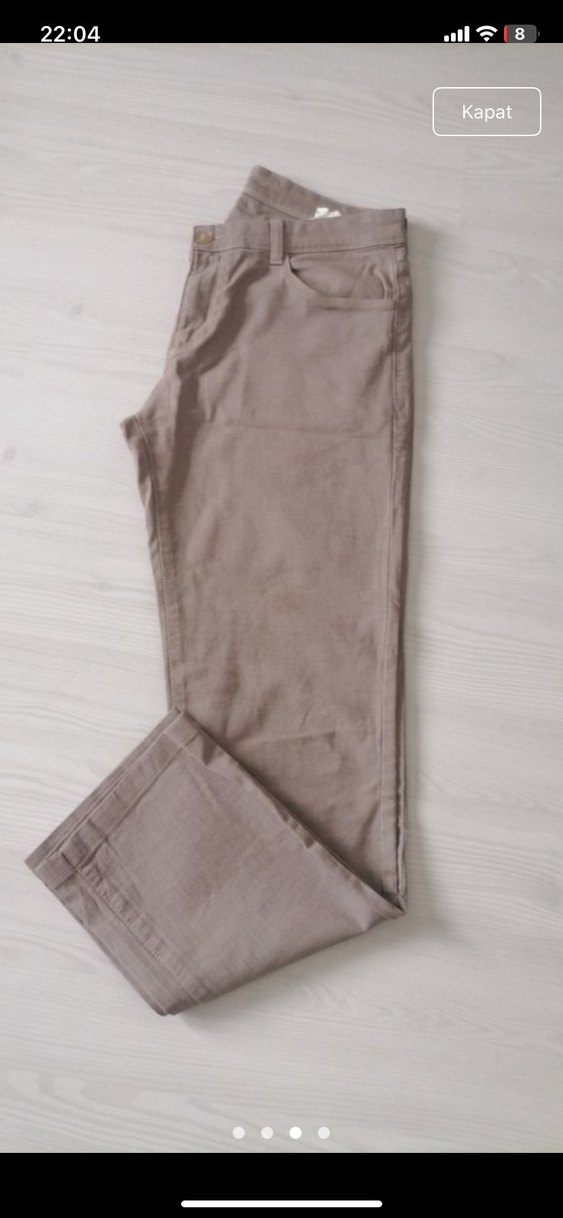 Bej Erkek Regular Fit Pantolon - Görsel 3
