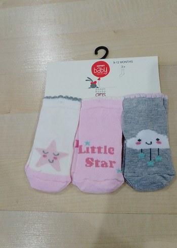 Kız Bebek Pastel Renkli Desenli Çorap Seti - Görsel 2