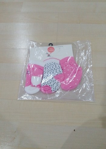 Kız Bebek 3'lü Pembe Desenli Çorap - Görsel 3