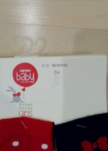 Kız Bebek Pamuklu Desenli Çorap Seti 3'lü - Görsel 2