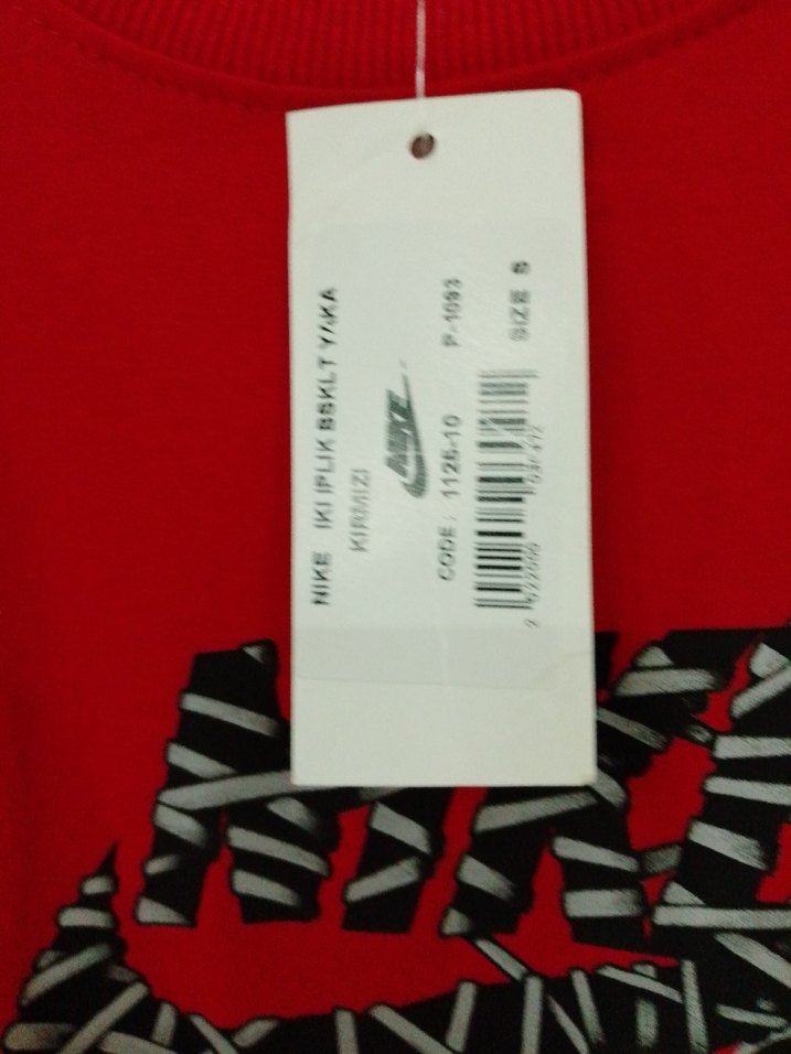 Kırmızı Baskılı Uzun Kollu Sweatshirt - Görsel 3