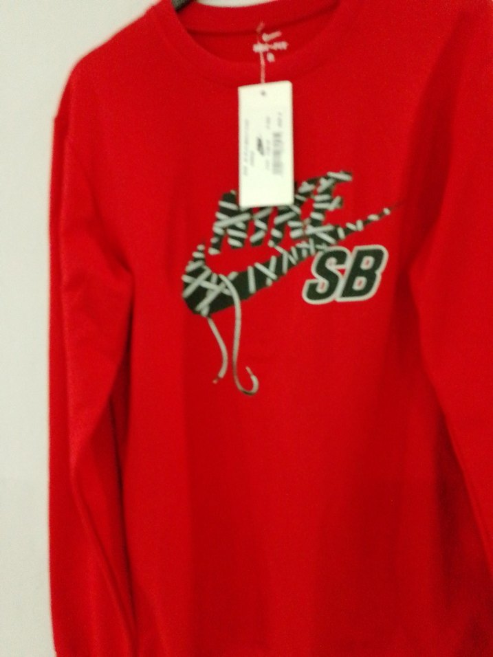 Kırmızı Baskılı Uzun Kollu Sweatshirt - Görsel 4