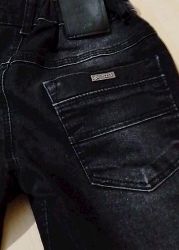 Erkek çocuk Siyah Kot Pantolon - Günlük Rahat Kesim - Görsel 6