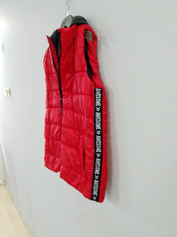 Erkek Çocuk Kırmızı Fermuarlı Yelek - Görsel 4