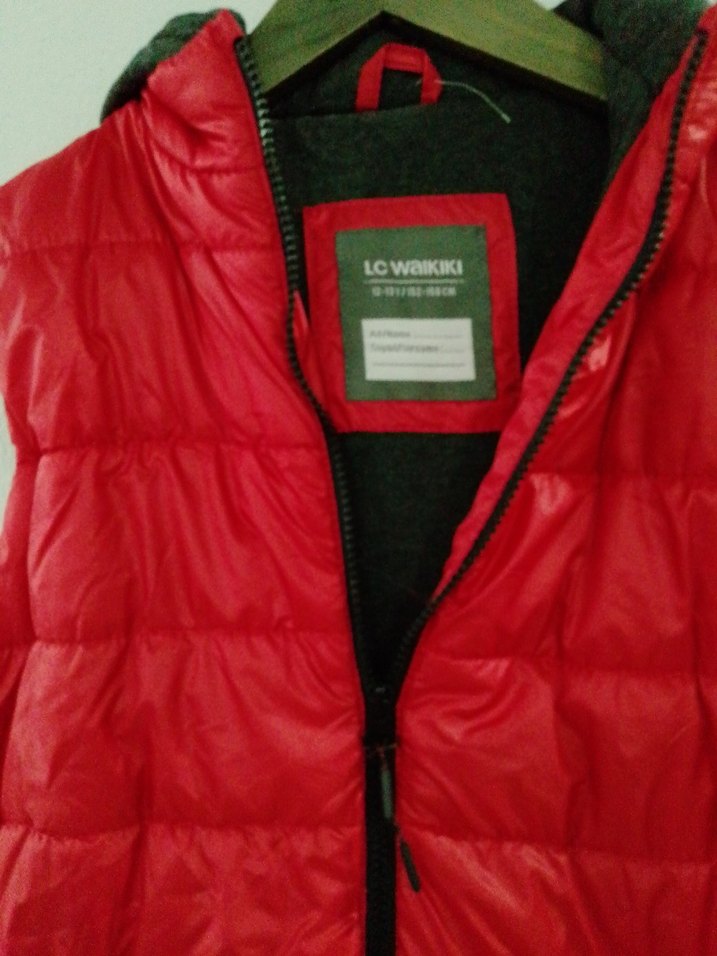 Erkek Çocuk Kırmızı Fermuarlı Yelek - Görsel 3