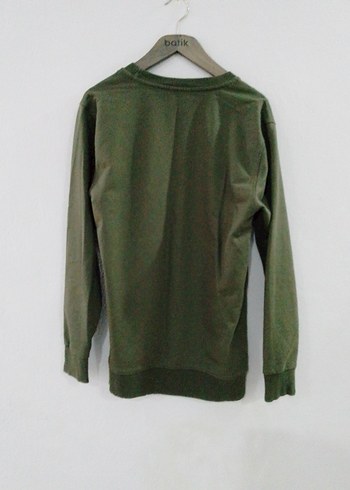 Erkek Haki Baskılı Uzun Kollu Sweatshirt - Görsel 4