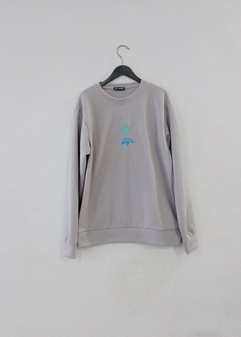 Gri Kadın Uzun Kollu Sweatshirt - Görsel 3