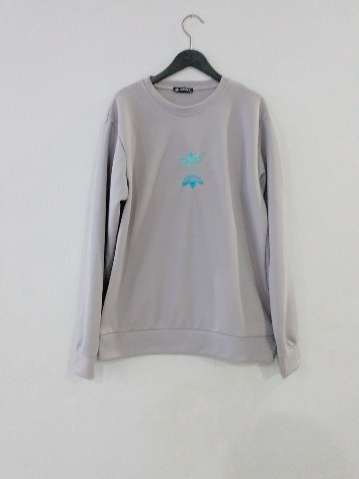 Gri Kadın Uzun Kollu Sweatshirt - Görsel 4