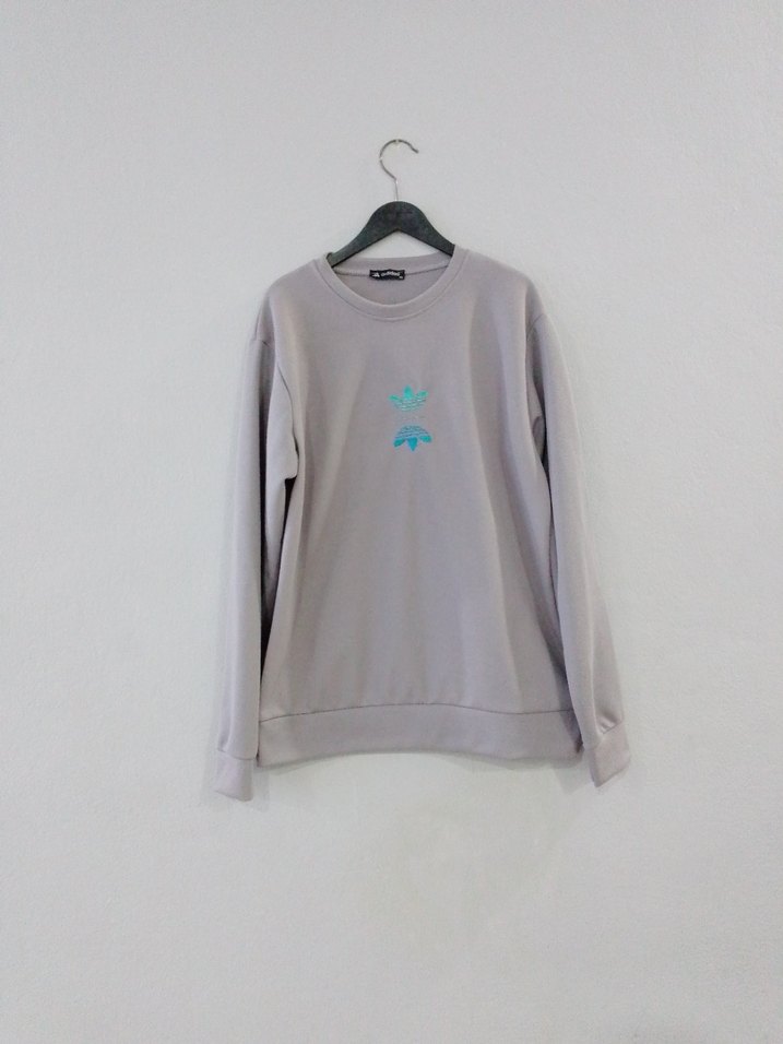 Gri Kadın Uzun Kollu Sweatshirt - Görsel 3