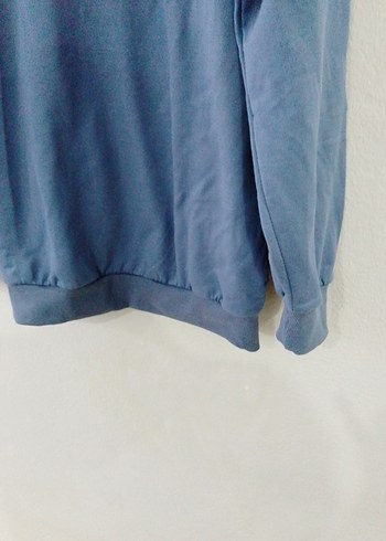 Lufian Mavi Denim Sweatshirt - Görsel 6