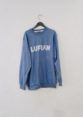 Lufian Mavi Denim Sweatshirt - Görsel 2