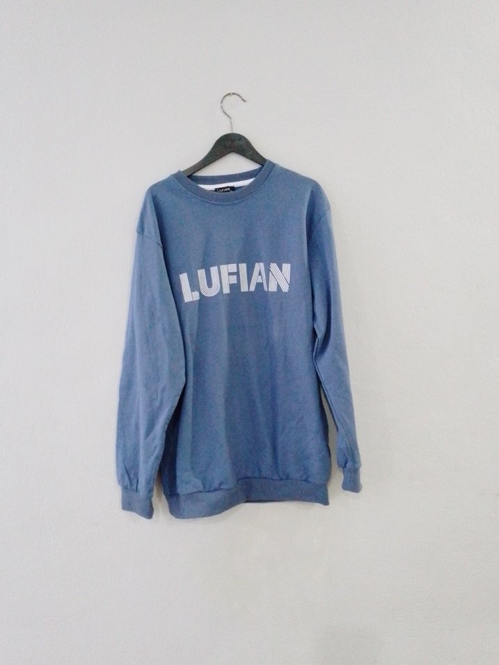 Lufian Mavi Denim Sweatshirt - Görsel 3