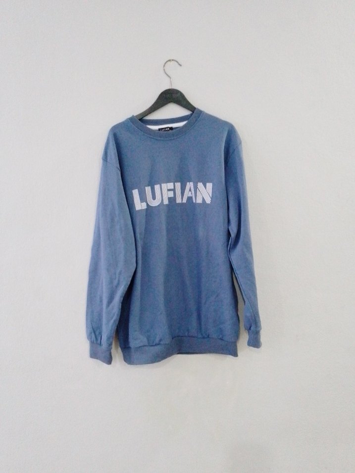 Lufian Mavi Denim Sweatshirt - Görsel 2
