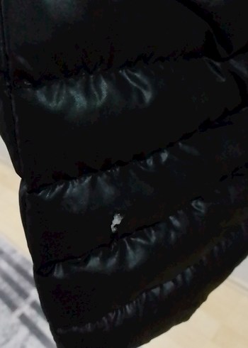 Siyah Uzun Kadın Kışlık Mont - Görsel 4