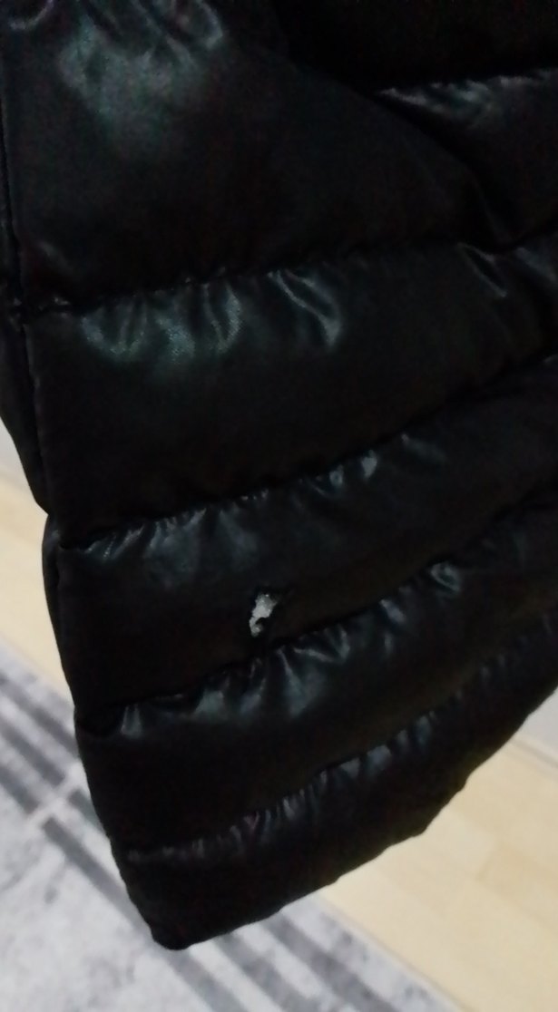 Siyah Uzun Kadın Kışlık Mont - Görsel 4