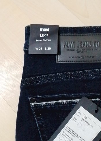 Erkek Lacivert Kot Pantolon Kemerli - Görsel 2