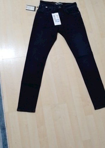 Erkek Lacivert Kot Pantolon Kemerli - Görsel 4