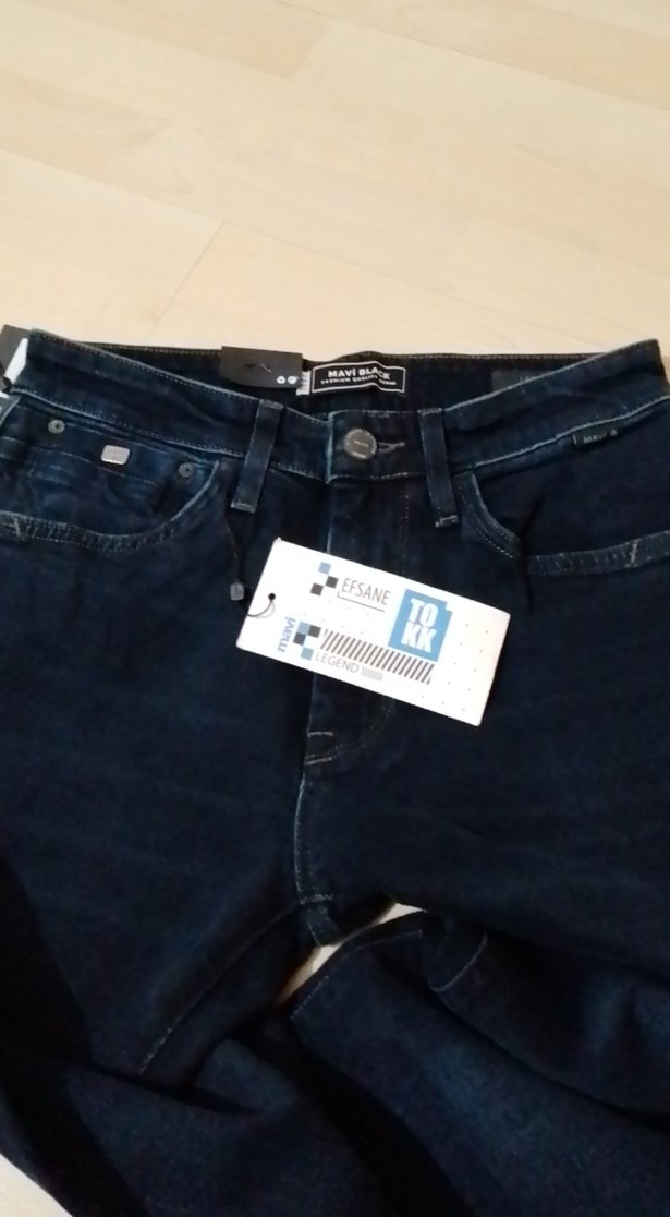 Erkek Lacivert Kot Pantolon Kemerli - Görsel 3