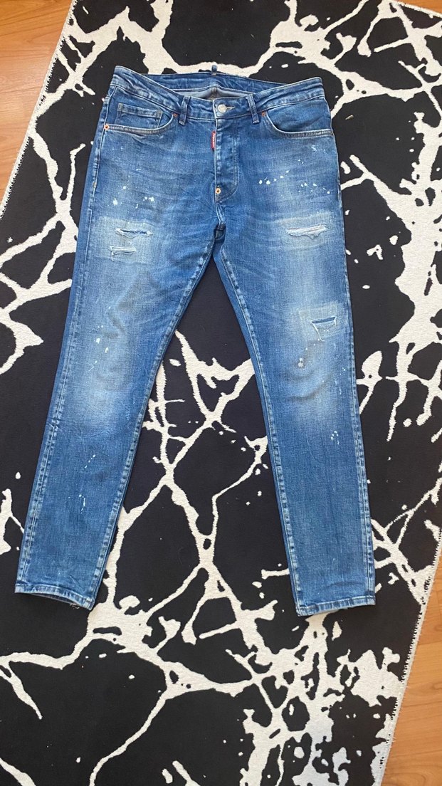 Erkek Mavi Denim Kot Pantolon - Görsel 3