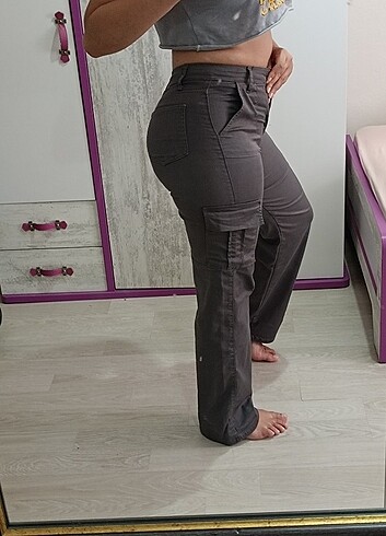 Likralı kargo pantolon 