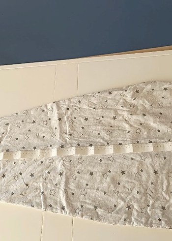 Yıldız Desenli Gri Beyaz Çocuk Battaniyesi - Görsel 3