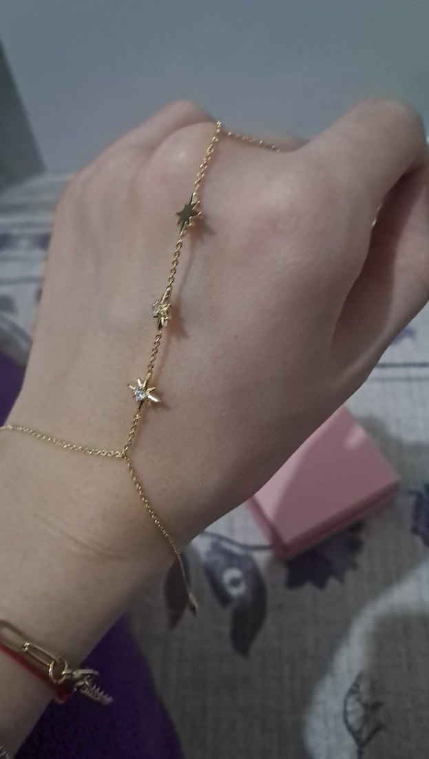 Bohem Tarzı Altın Renkli Kadın El Zinciri - Görsel 5