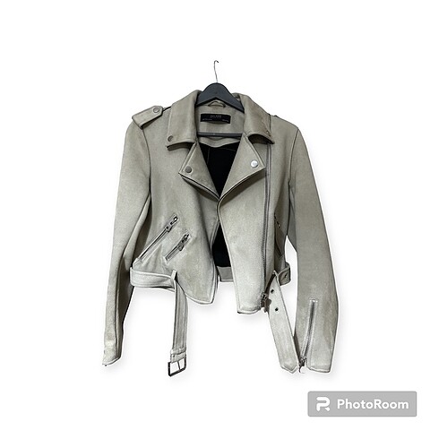 Zara Krem Biker Ceket - Görsel 2