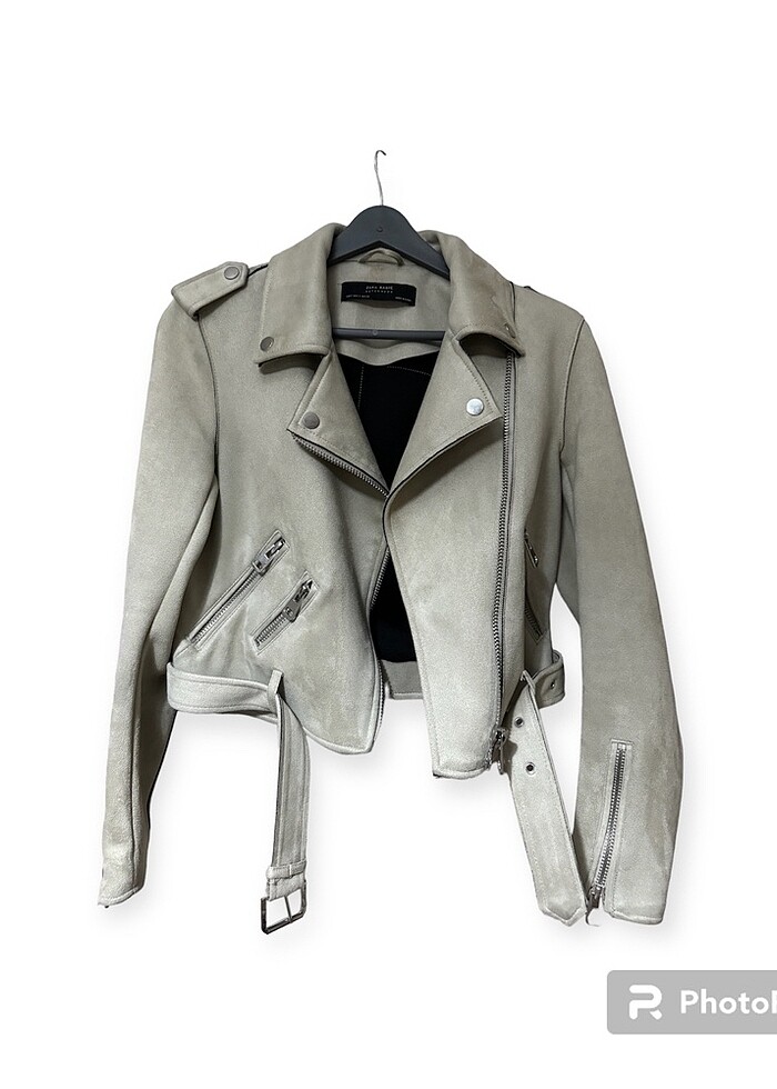 Zara Krem Biker Ceket - Görsel 2
