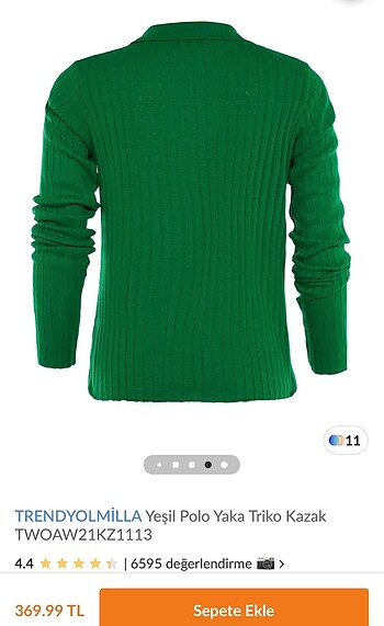 Yeşil triko kazak - Görsel 10