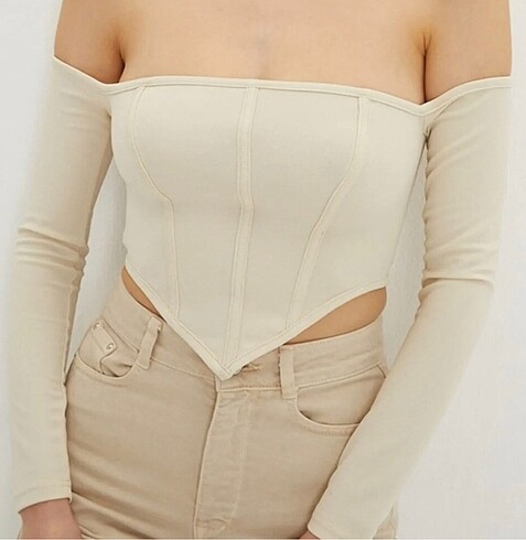 Krem bluz - Görsel 3