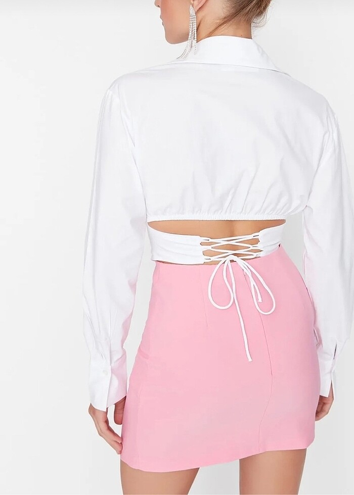 Korse Detaylı Gömlek - Görsel 3