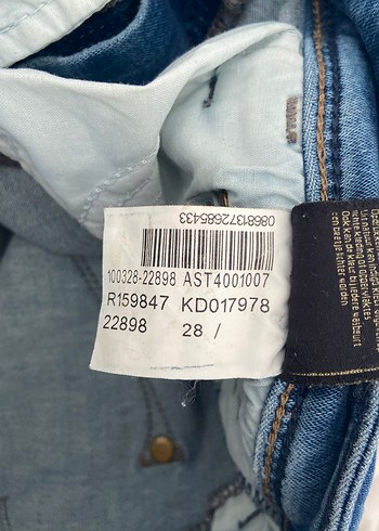 28 Beden mavi Renk Mavi Kadın Normal Kesim Denim Pantolon