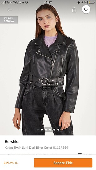 Bershka deri ceket