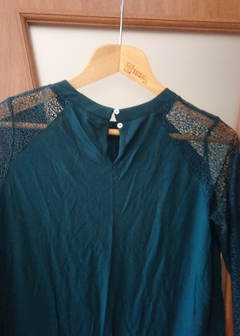 Lacivert Kadın Triko Bluz Uzun Kollu - Görsel 3