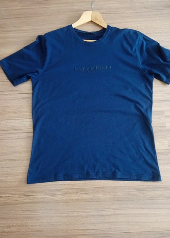 xxl Beden lacivert Renk Erkek Lacivert Kısa Kollu Denim Tişört