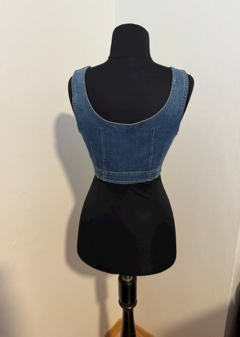 Kadın Koyu Mavi Denim Büstiyer./1365 - Görsel 7