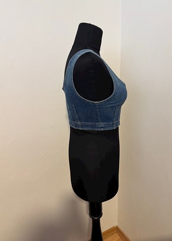 Kadın Koyu Mavi Denim Büstiyer./1365 - Görsel 9