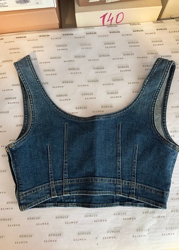 Kadın Koyu Mavi Denim Büstiyer./1365 - Görsel 13