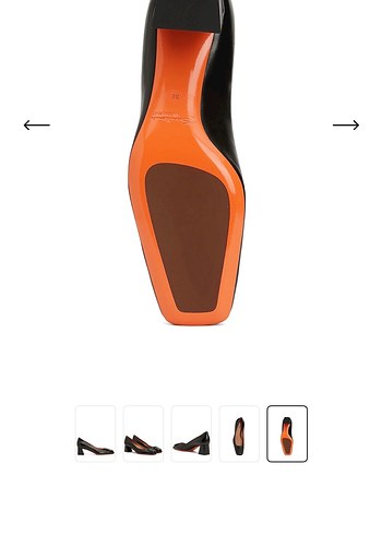 Santoni Siyah Deri Topuklu Kadın Ayakkabı./304 - Görsel 5